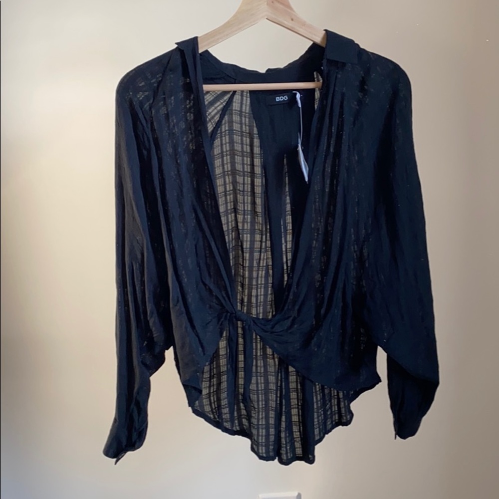 BDG Tie Front Blouse